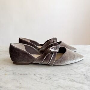 Seychelles Clara green velvet pointed to flats shoes size‎ 8.5